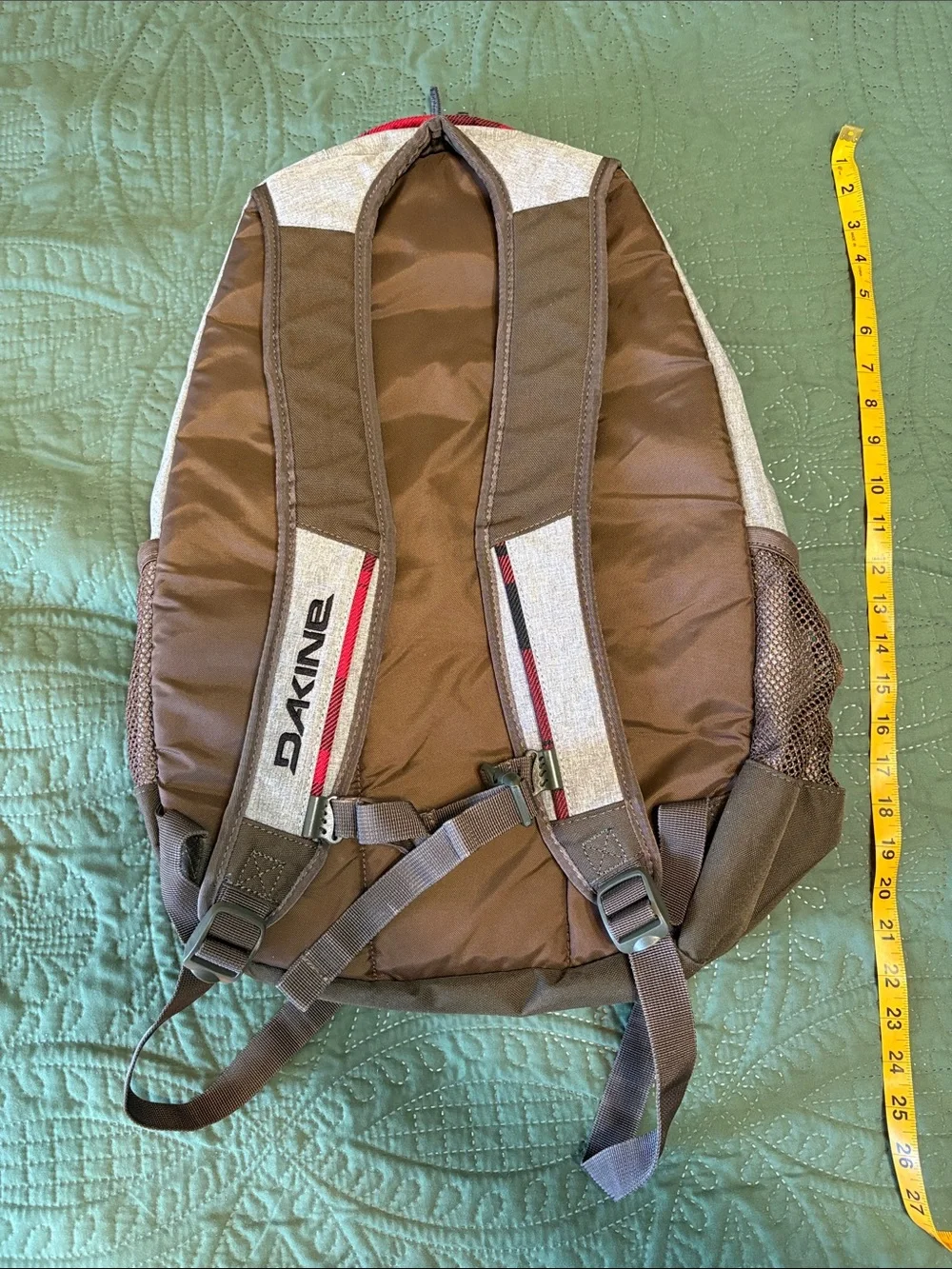 Dakine red plaid backpack